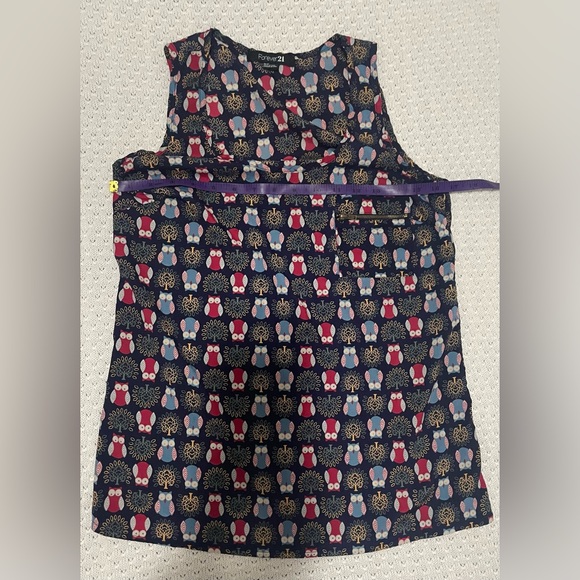 Forever 21 sleeveless owl print blouse - Picture 6 of 7
